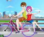 Lui et moi sur un vélo