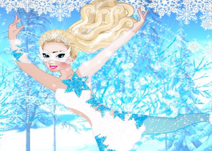 Elsa patine sur la glace