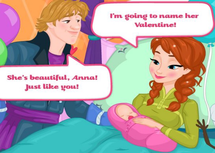 Anna Frozen et son bébé Valentine