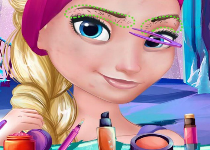 Anna et Elsa se maquillent