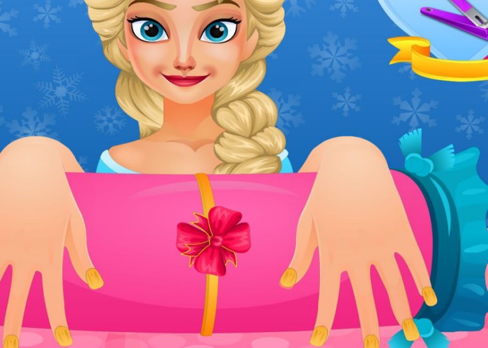 Manucure d'amour Elsa Frozen