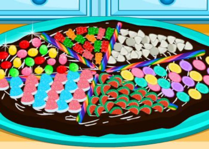 Pizza aux bonbons