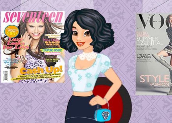 Jasmine dans un magazine