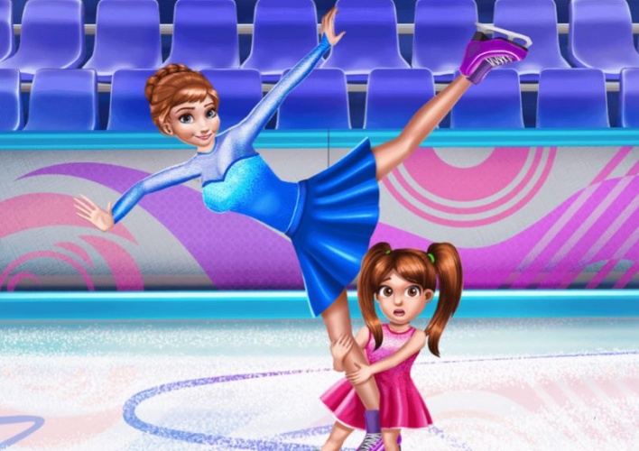 Elsa et Susie patineuses