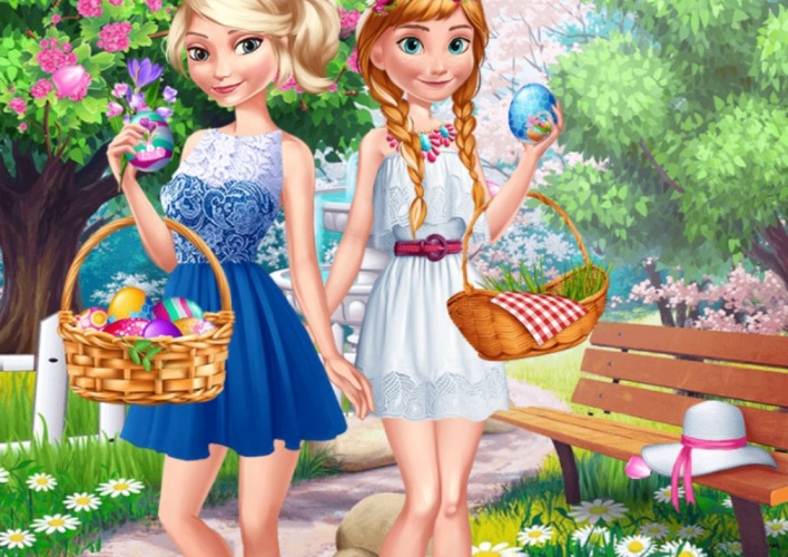 PÃ¢ques avec Elsa et Anna