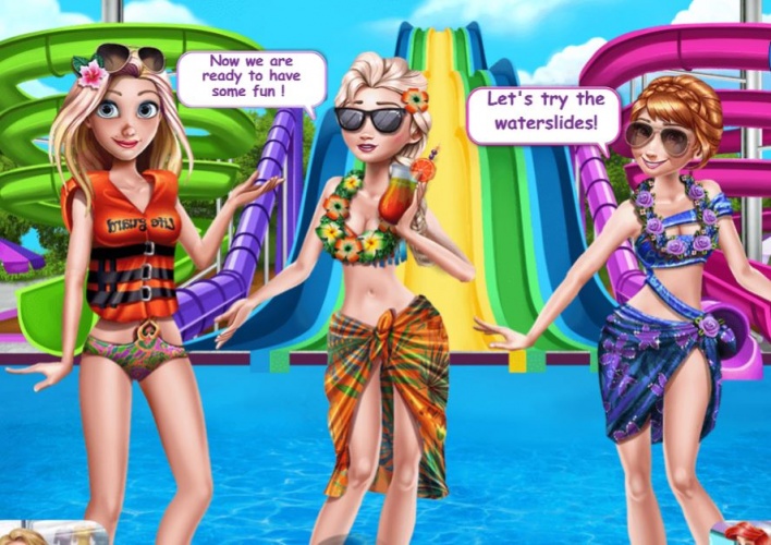 Princesses au parc aquatique