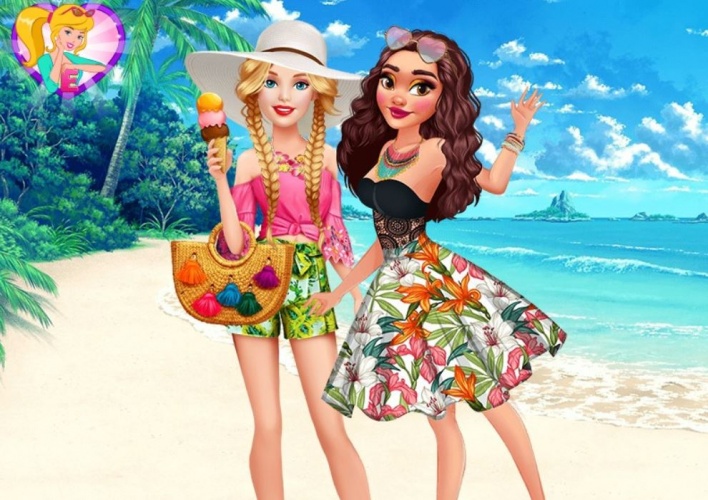 Barbie en vacances chez Moana