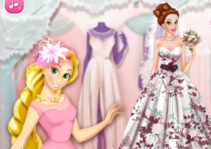 Princesses au salon du mariage