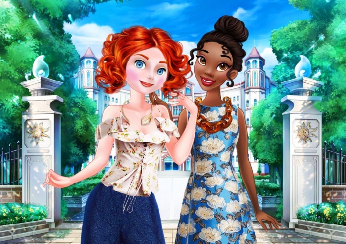 Merida et Tiana au lycée