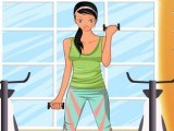 Fille au fitness club