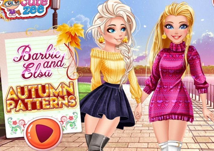 Barbie et Elsa en automne