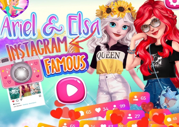 Ariel et Elsa populaires sur Instagram