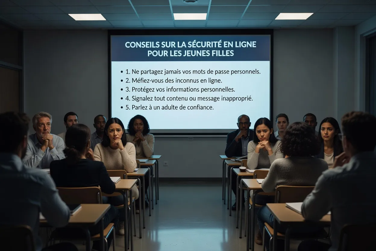 Famille discutant des règles de jeux en ligne