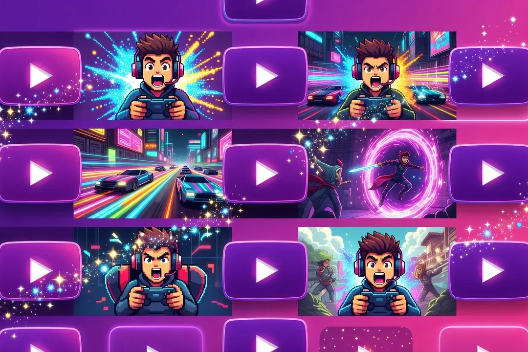 Concept de chaîne YouTube gaming pour ados