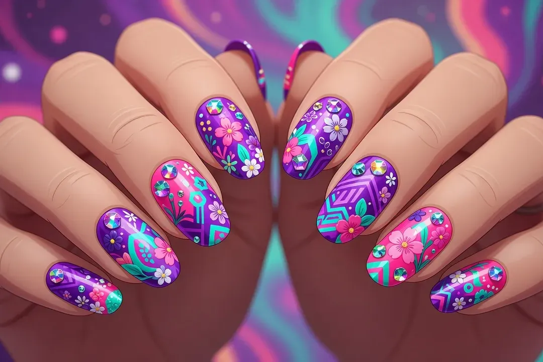 Jeux de nail art colorés pour filles